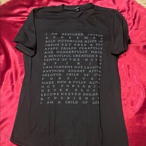 🌮 Black Graphic Tee Faith based T small